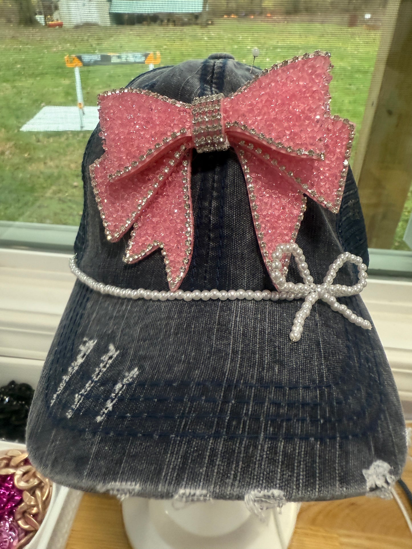 3D Sparkly Bow Hat