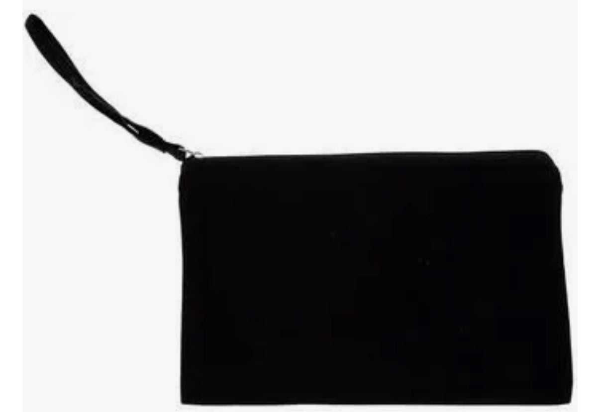 Large black Canvas Makeup bag