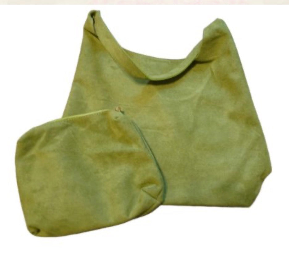 Suede purse- engraving
