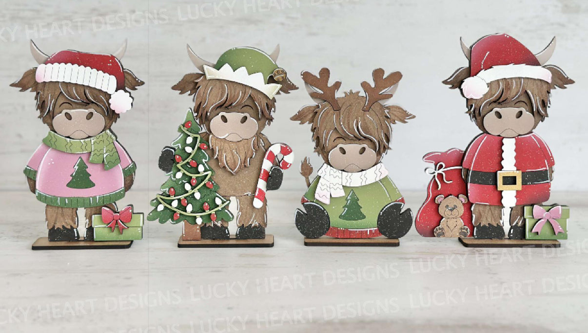 Christmas Highland cow