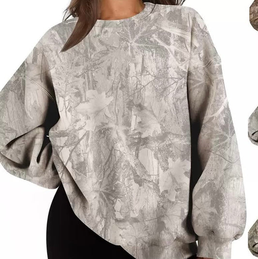 Preorder grey camo sweatshirt