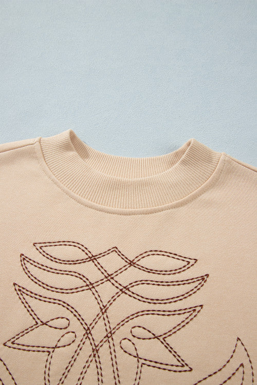 western boot stitch sweater preorder